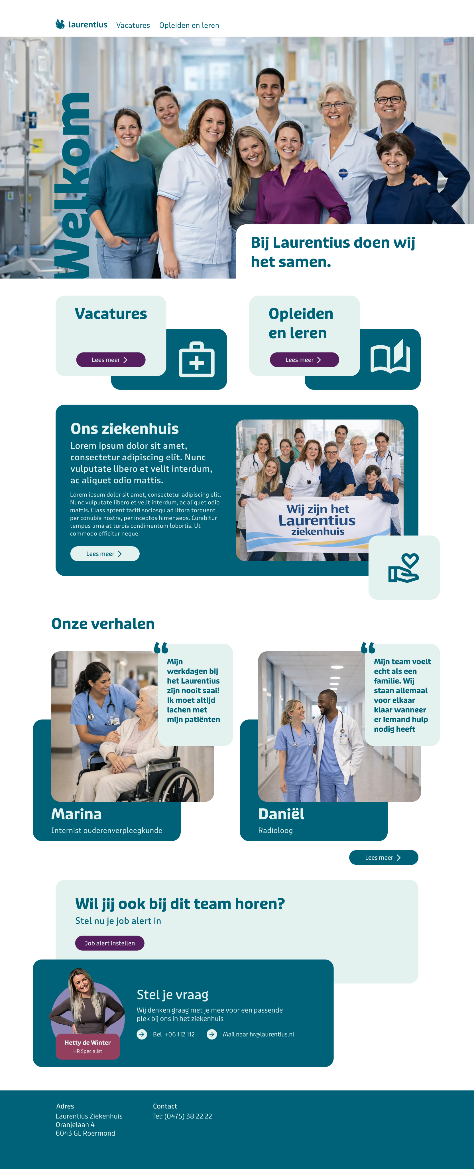 Laurentius website — Welkom. Bij Laurentius doen wij het samen.